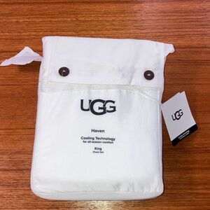 UGG Haven White King Sheet Set